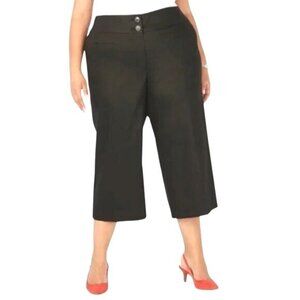 Alfani Womens High-Waist Deep Black Culotte Pants Size 12